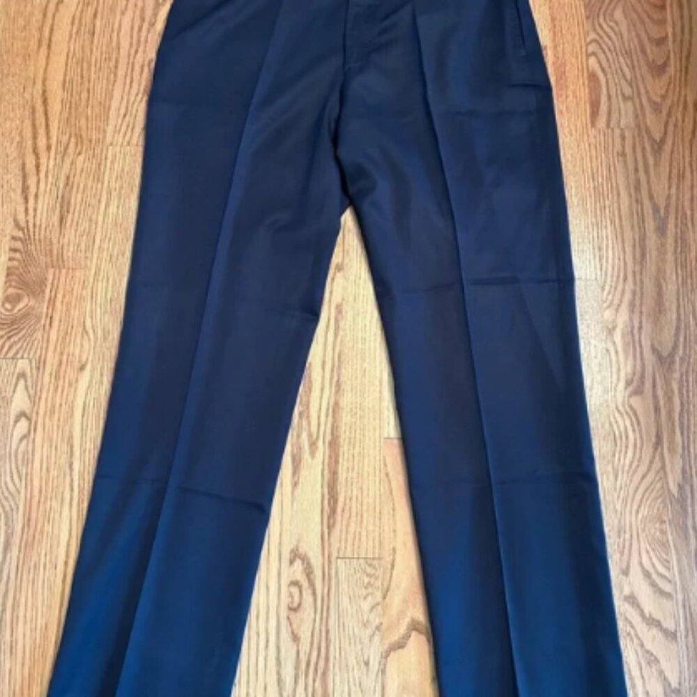 Oxford Clothes Custom Men’s Classic Dress Trousers, Dark Blue, Sz 36 X 33
